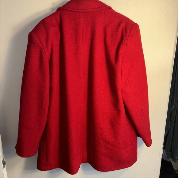 Westbound Women's Jacket Pea Coat Petite Size 14 100% Wool Cardinal Red - Picture 2 of 4